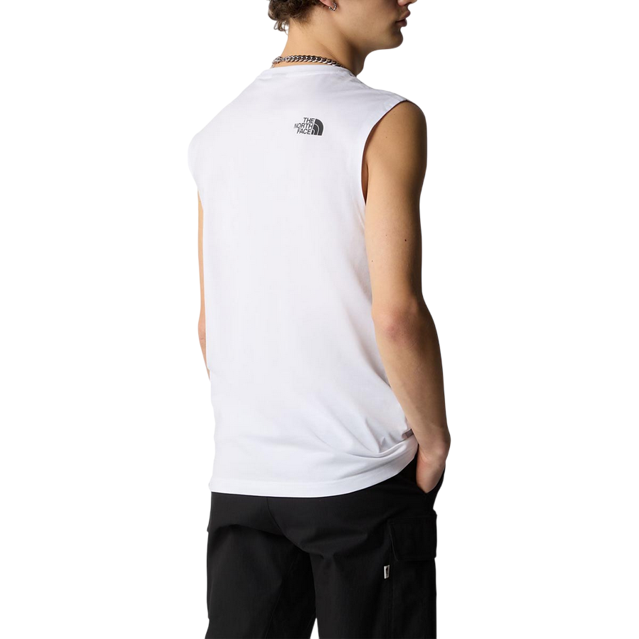 Sportiamo_The North Face canotta da uomo Simple Dome NF0A87R3FN4 bianco1