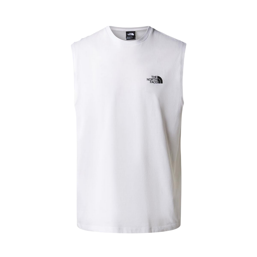 Sportiamo_The North Face canotta da uomo Simple Dome NF0A87R3FN4 bianco2