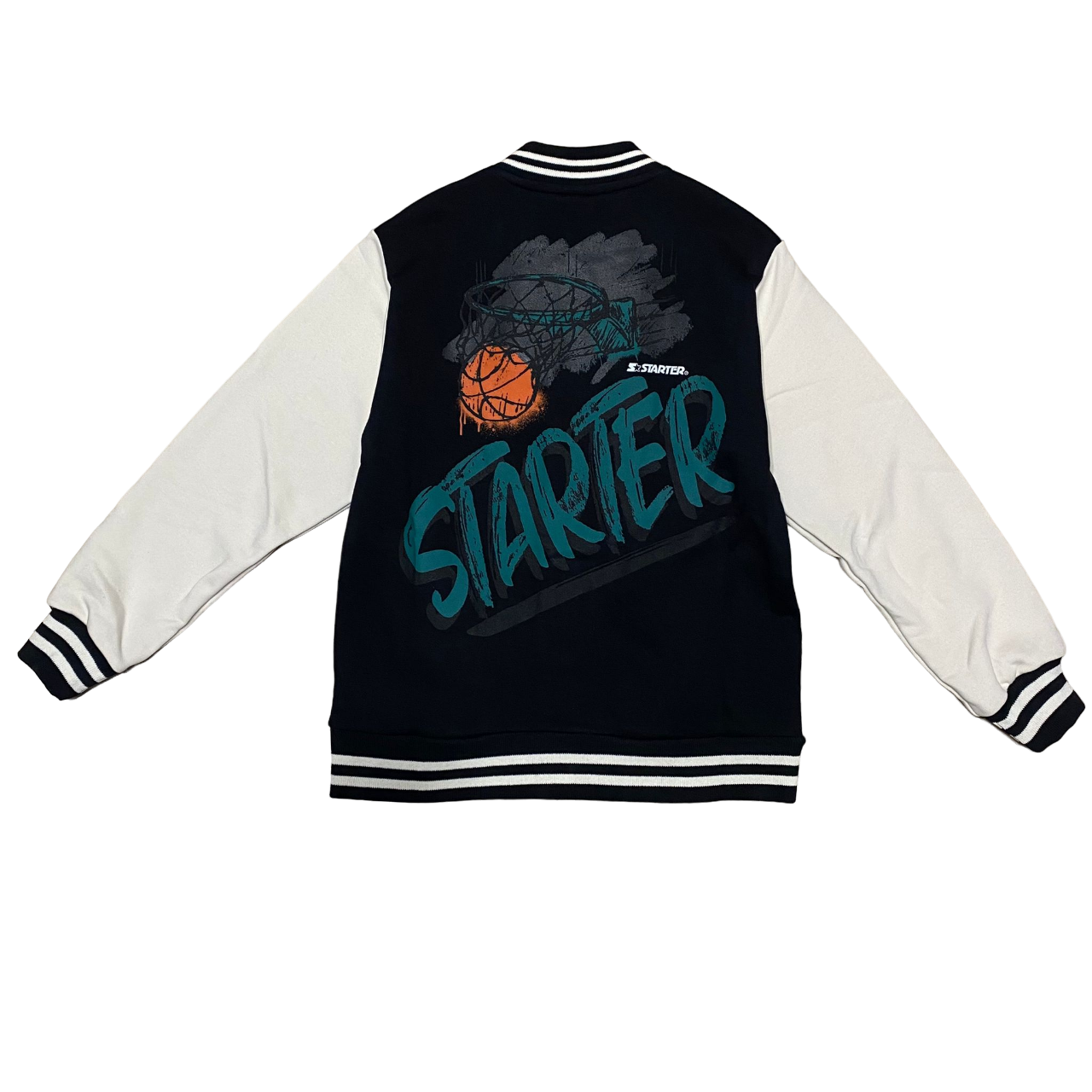 Starter bomber in felpa da ragazzo con bottoni 1299 nero