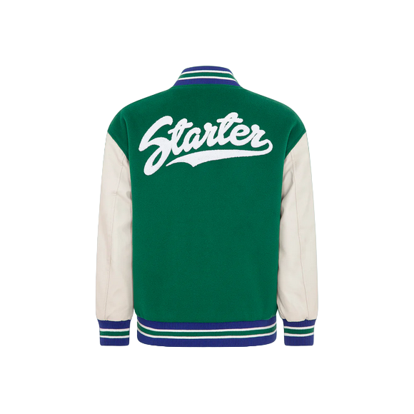 Starter giacca College da bambino e ragazzo Varsity jacket 1103 UB ST verde