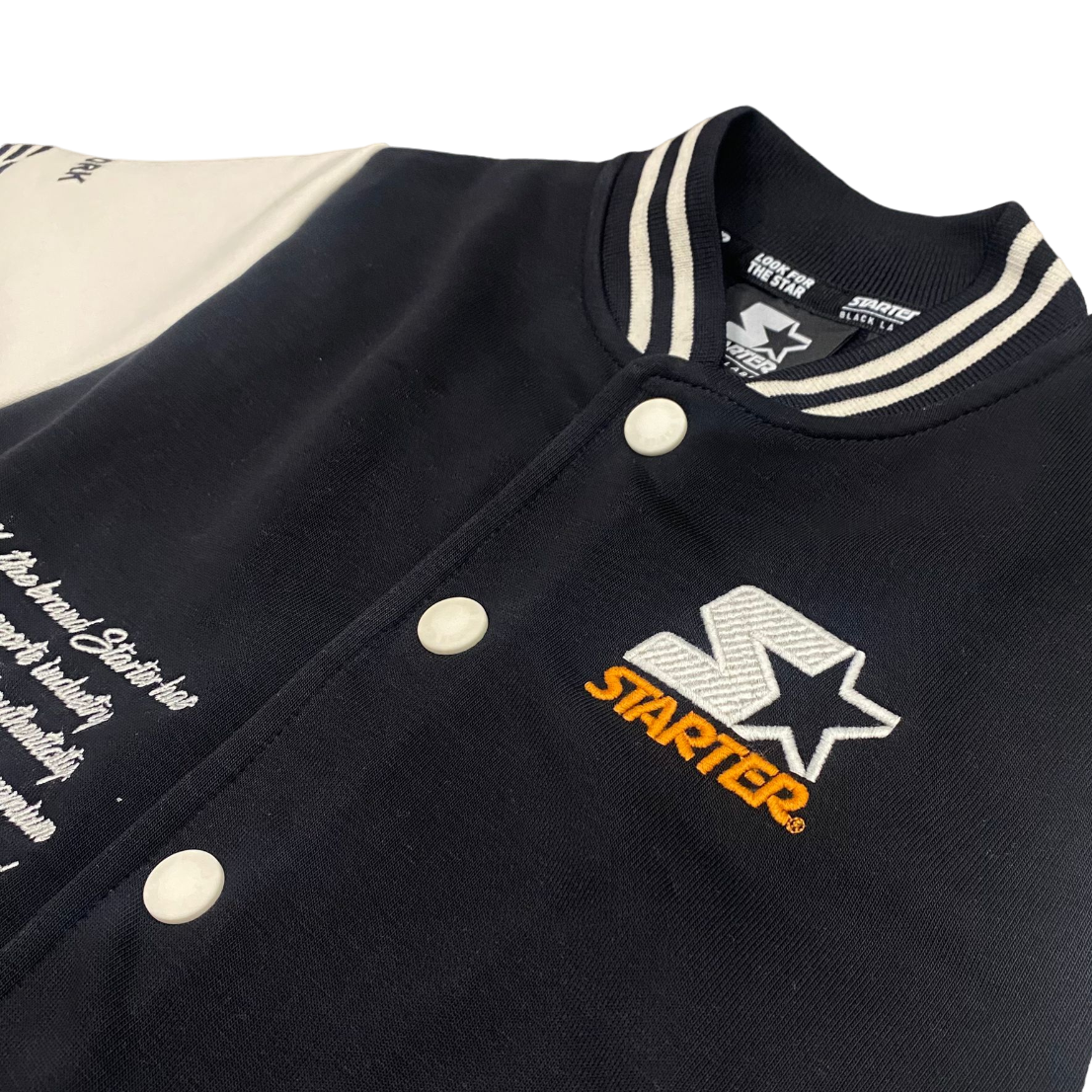 Starter giacca bomber in felpa da ragazzo Varsity nero