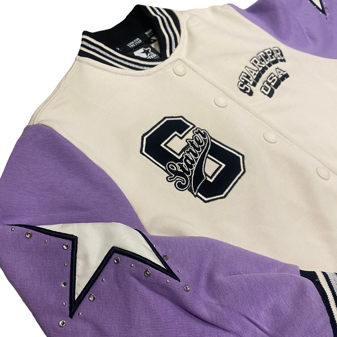 Starter giubbotto bomber America da ragazza. Colore crema lilla