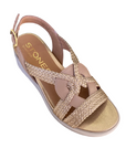 Stonefly sandalo da donna con tomaia intrecciata con zeppa PARKY 24 220895-BUK oro