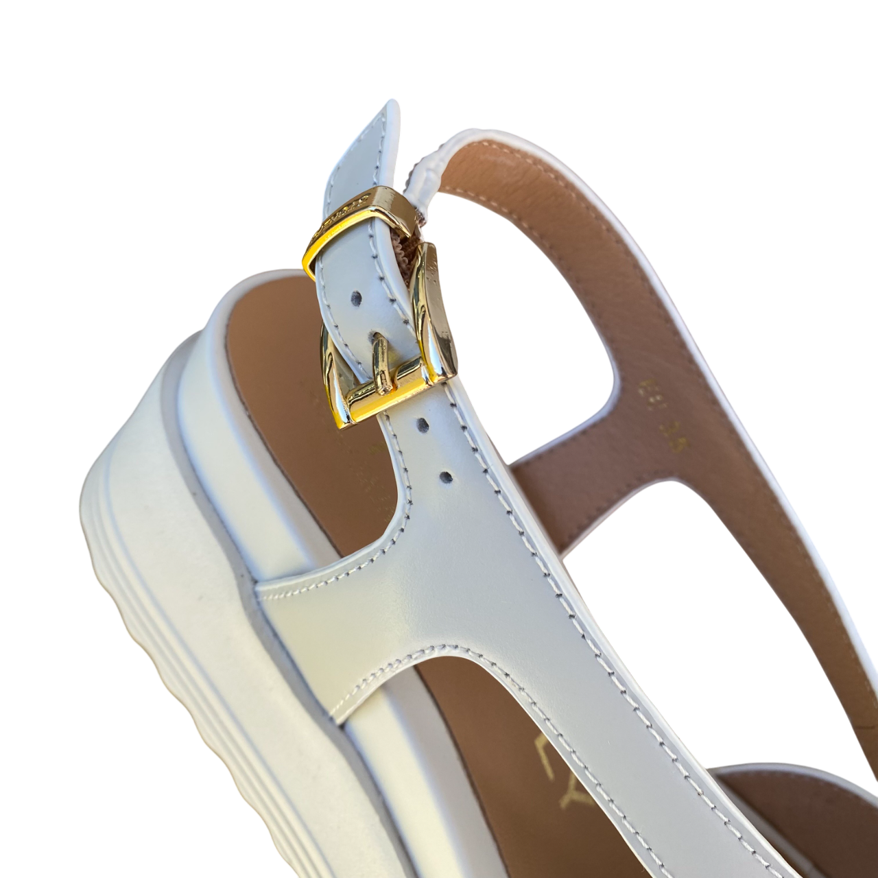 Stonefly sandalo da donna con zeppa e applicazioni sula fascia Parky 34 222412-151 bianco