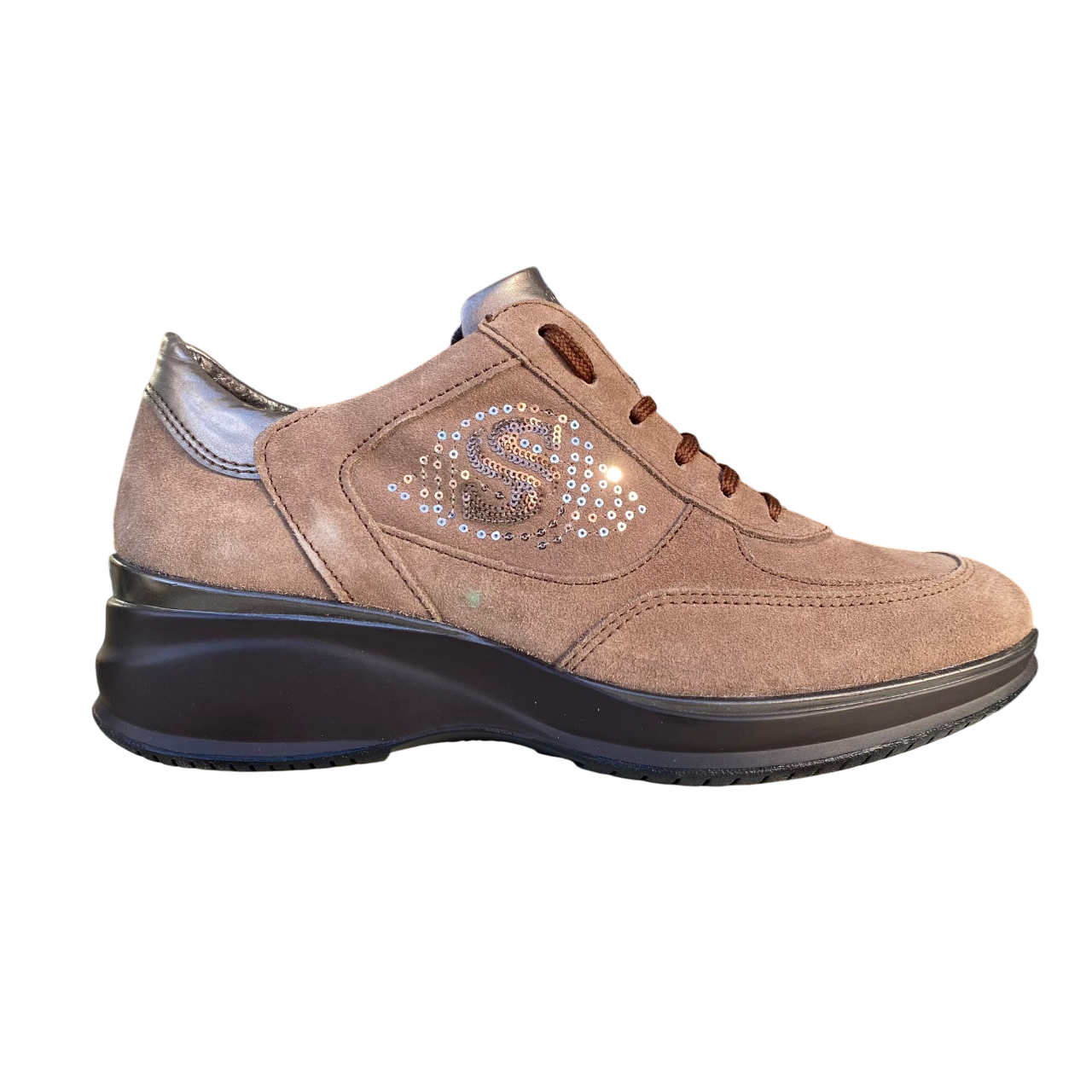 Stonefly scarpa sneakers da donna Travel 6 Velour 107516 E89 almond