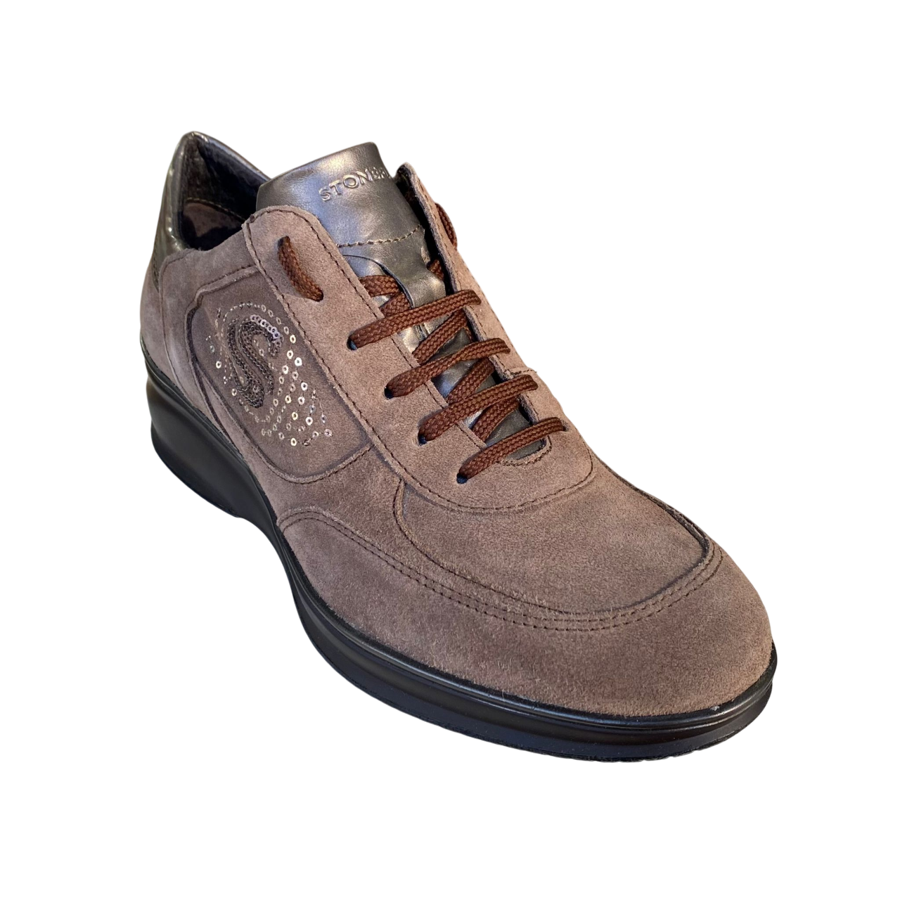 Stonefly scarpa sneakers da donna Travel 6 Velour 107516 E89 almond