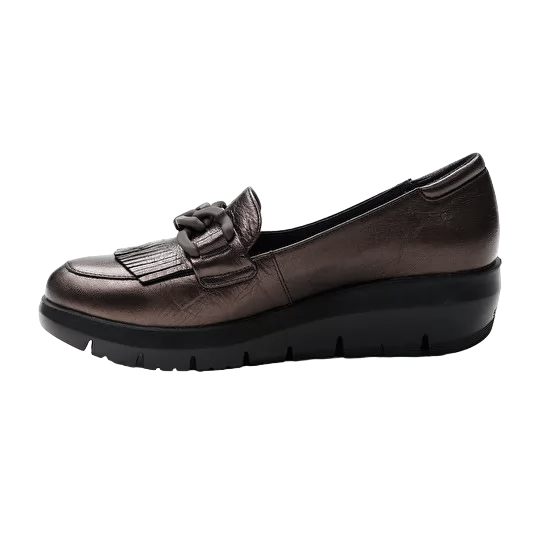 Stonefly mocassino da donna Plume 13 lin pelle laminata Plume 218215 410 marrone