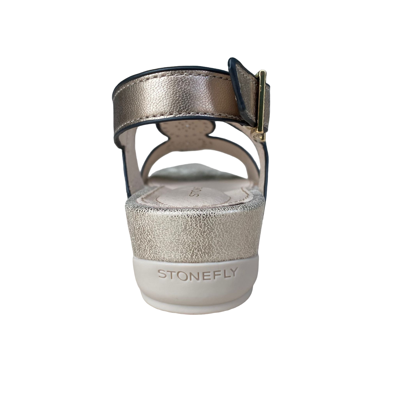 Stonefly sandalo casual da donna Eve 30 in pelle laminata 220837 Z00 metallo