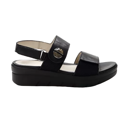 Stonefly sandalo casual da donna Aqua III Nappa pelle e tessuto 216158 000 nero