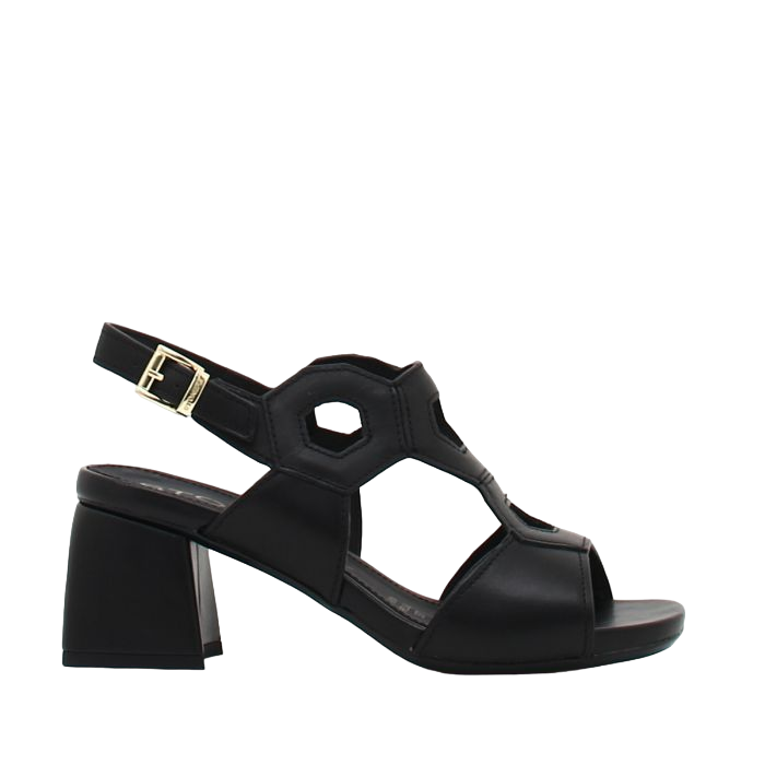Stonefly scarpa da donna in pelle con tacco Jenny 7 217453 000 nero