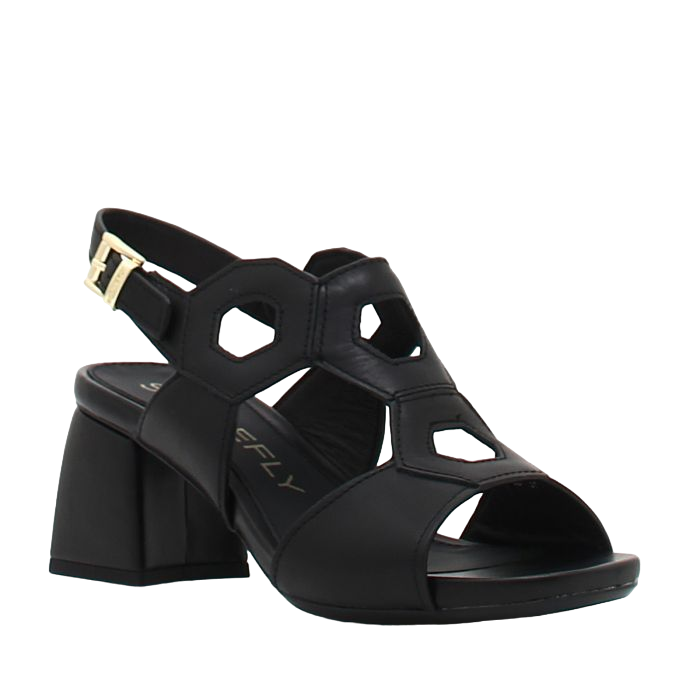 Stonefly scarpa da donna in pelle con tacco Jenny 7 217453 000 nero