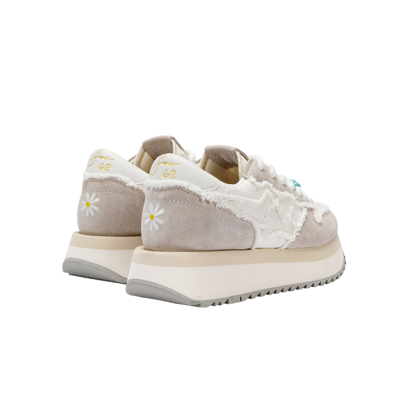 Sun68 scarpa sneakers da donna Big Stargirl Z34216 31 bianco panna 3