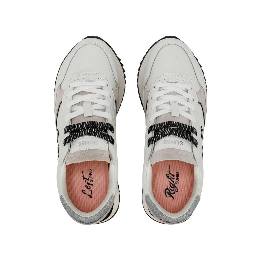 Sun68 scarpa sneakers da donna Big Ally Z34207 31 bianco panna