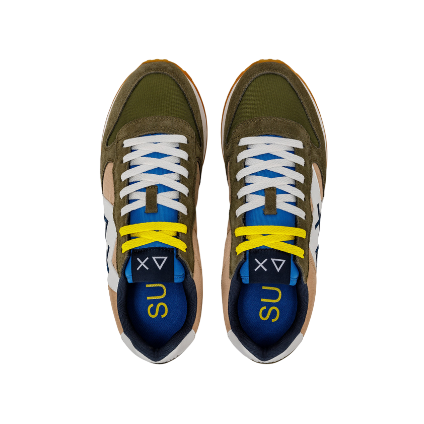 Sun68 scarpa sneakers da uomo Jaki Bicolor Z34112 1916 militare-beige