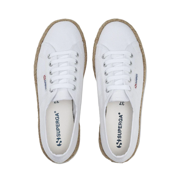 Superga scarpa sneakers da donna in tela con 2730 S00CF20 901 bianco