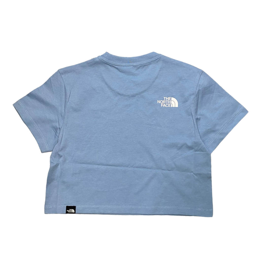 The North Face maglietta manica corta da ragazza Crop Easy NF0A87T7QEO blu chiaro