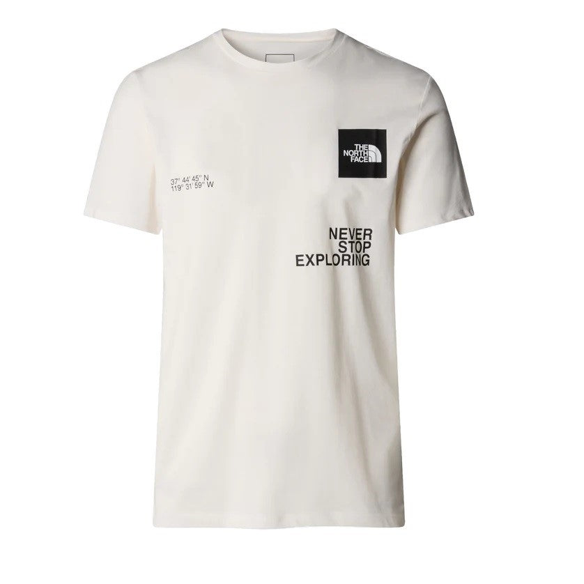 The North Face maglietta manica corta da uomo Foundation Coordinate NF0A882ZV3L bianco