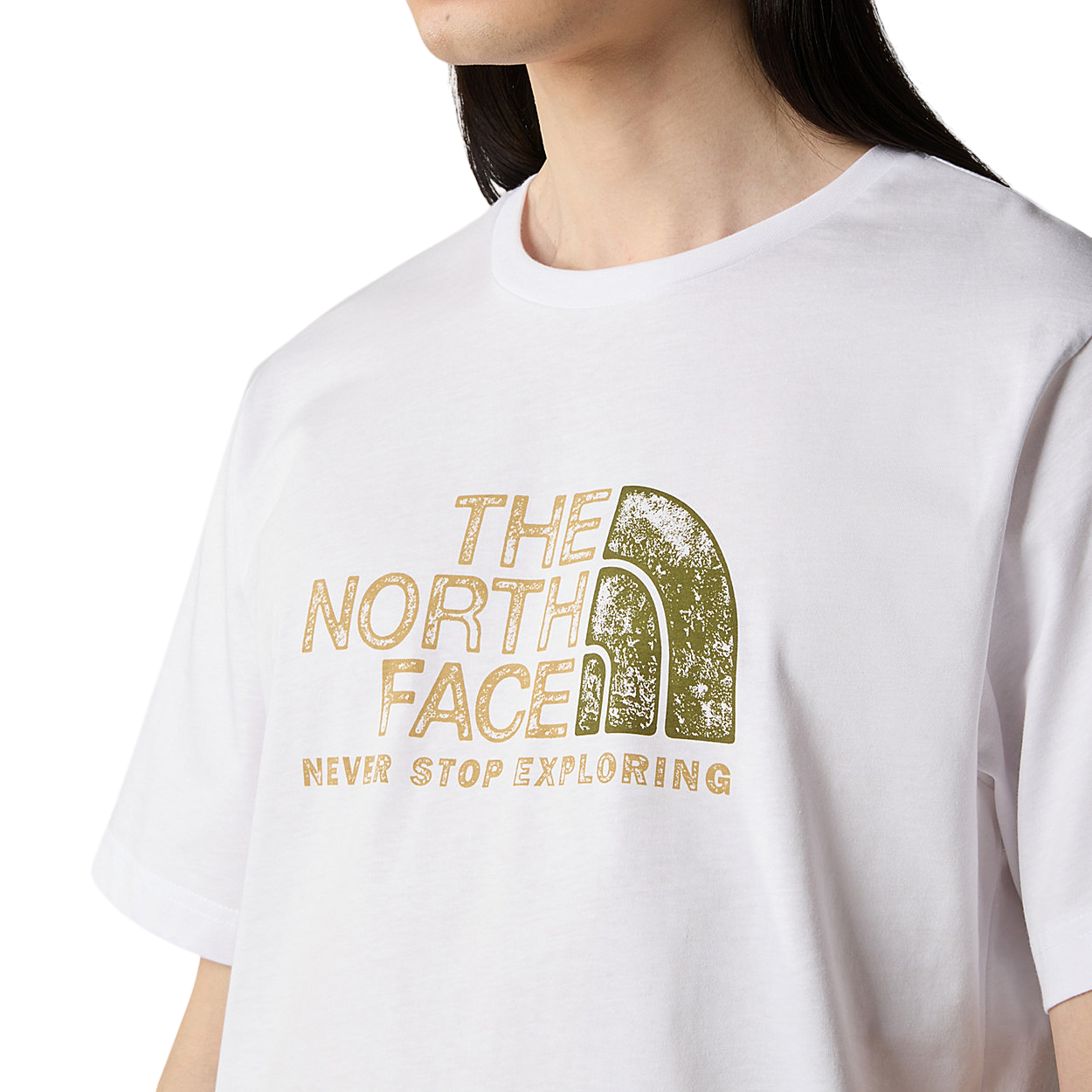 The North Face maglietta manica corta da uomo Rust 2 NF0A87NWFN41 bianco