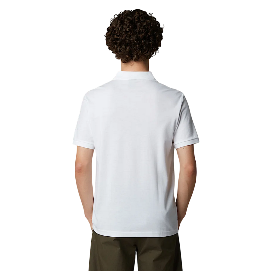 The North Face polo manica corta da uomo in cotone piquet Essential NF0A8C1PFN4 bianco