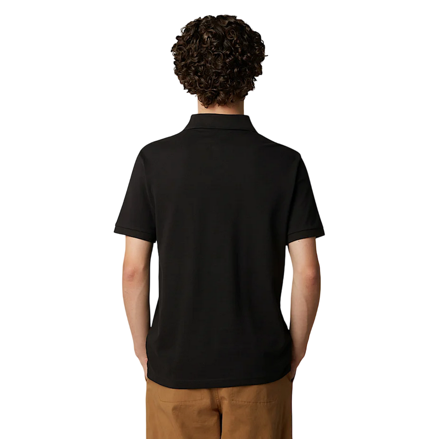 The North Face polo manica corta da uomo in cotone piquet Essential NF0A8C1PJK3 nero