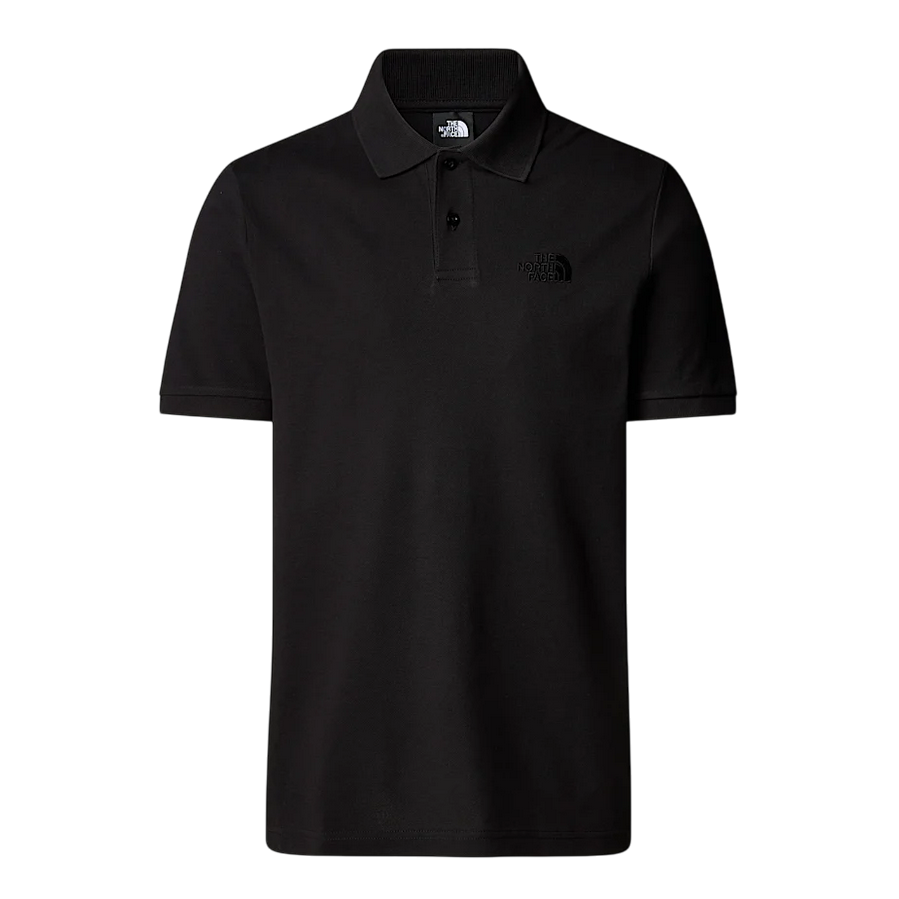 The North Face polo manica corta da uomo in cotone piquet Essential NF0A8C1PJK3 nero