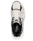 Dettaglio tomaia Skechers Relaxed Fit Edgeride in materiali riciclati NTBK con mesh traspirante