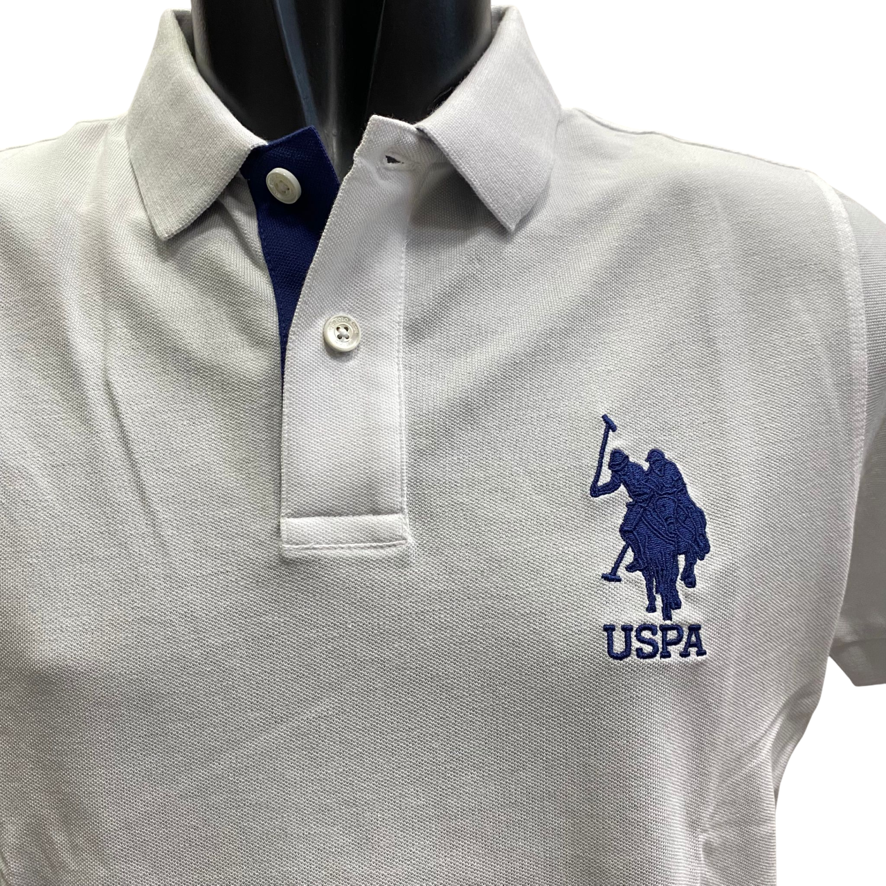 U.S.Polo Assn. Polo manica corta da uomo in cotone piquet con retrocollo a contrasto Kory US41197004 100 bianco