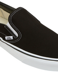 Dettaglio side stripe Vans Classic Slip-On VN000EYEBLK nero, sneakers autentiche streetwear