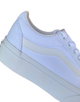 Sneakers Vans Ward Platform bianche in canvas con suola rialzata, modello VN0A3TLC0RG1 per donna