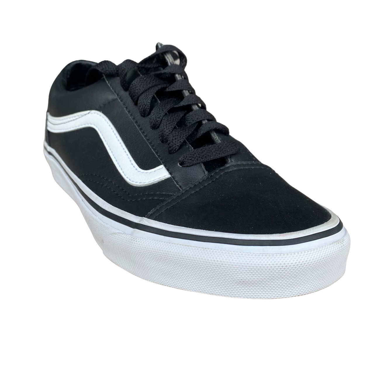 Vans scarpa sneakers da adulti Old Skool in pelle VN0A38G1NQR nero-bianco