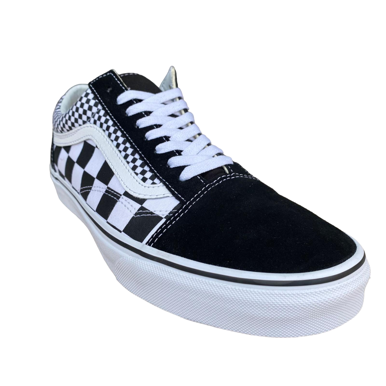 Vans Old Skool checked men's sneakers shoe VN0A38G1Q9B black-white