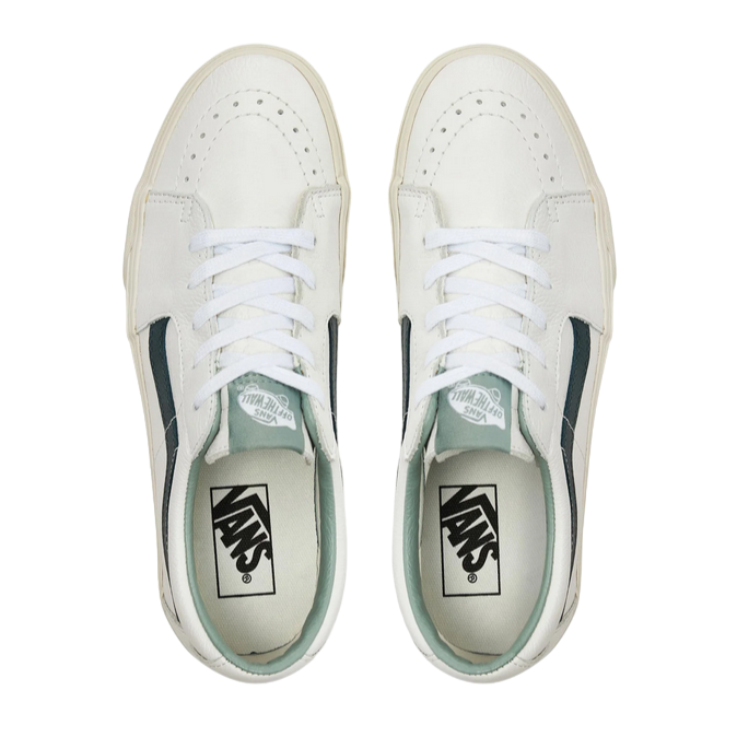 Vans scarpa sneakers in pelle da adulto Sk8-Low Premium VN000BVX2LN1 bianco-verde