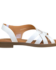 Vueva sandalo donna tacco basso WD-425R24 WHT bianco elegante vista laterale