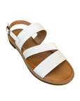 Sandalo da donna Vueva WD-425R03WHT bianco con tacco basso, vista dall'alto