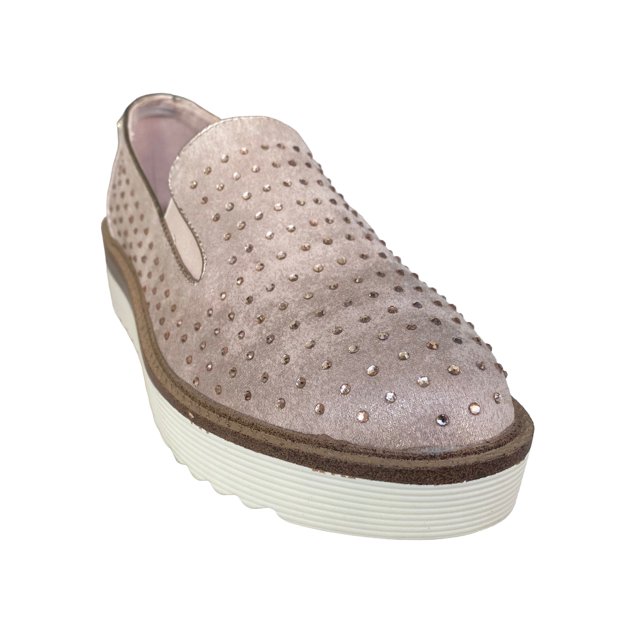 Xti women's casual moccasin shoe Zapato Antelina 47772 golden pink