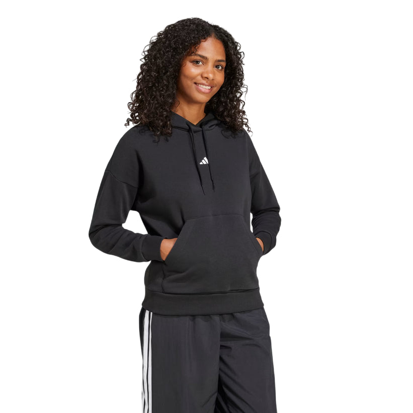 Adidas Felpa da donna cappuccio Essentials Small Logo Feel Cozy JN1861 nero