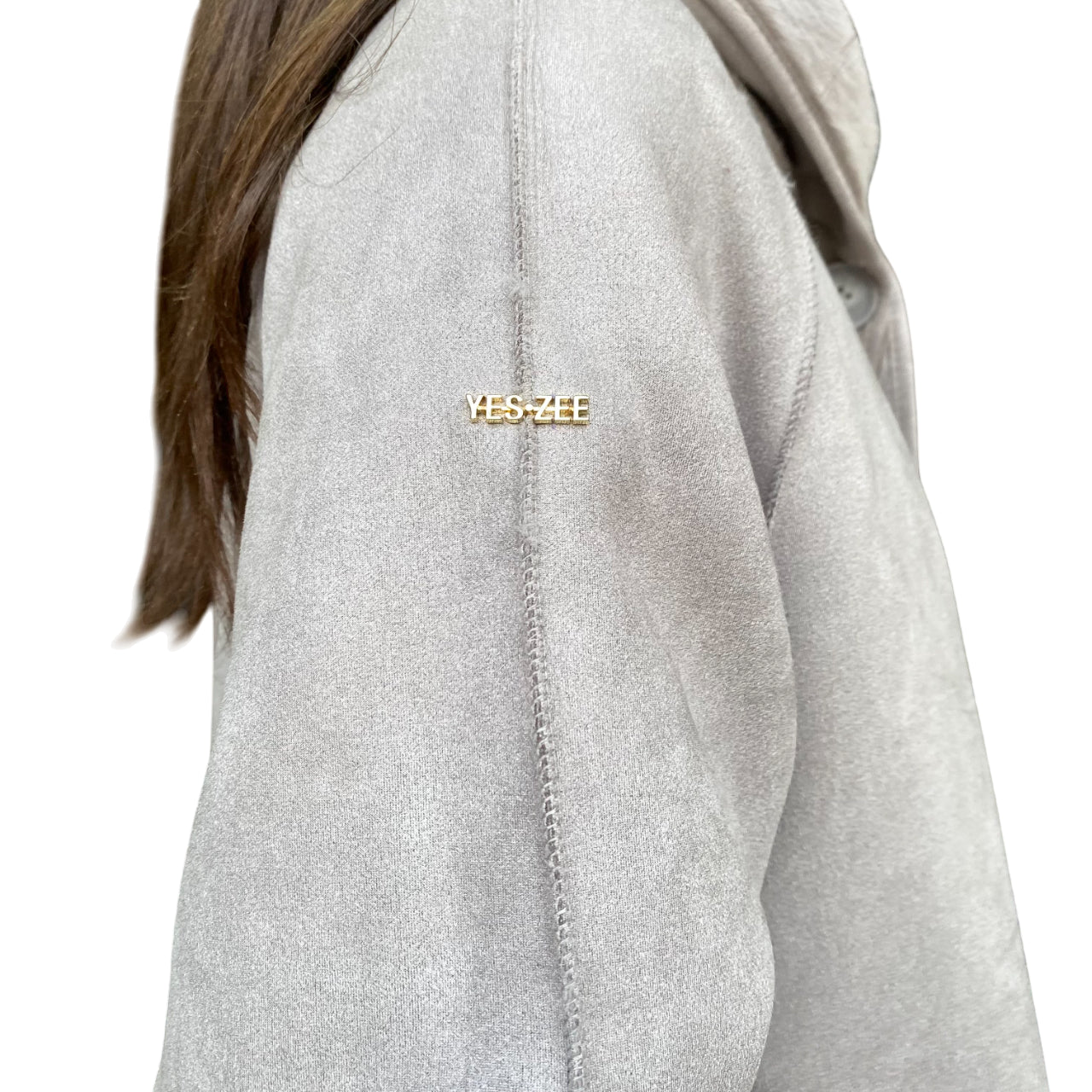 Yes Zee 1444 O026 0846 Grigio - Cappotto reversibile donna ecopelliccia - logo reversibile