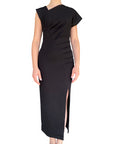 Yes Zee Abito Lungo 1432A037 - Vestito Donna Nero Nuovo Arrivo Vista Frontale