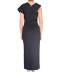 Yes Zee Abito Lungo 1432A037 - Vestito Donna Nero Nuovo Arrivo Vista Posteriore