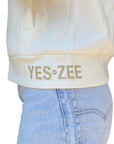 Yes Zee Felpa Donna Full zip In Punto Milano Cappuccio 1116 F001 0157 avorio - Dettaglio Logo