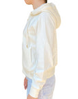 Yes Zee Felpa Donna Full zip In Punto Milano Cappuccio 1116 F001 0157 avorio - Vista Laterale