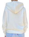 Yes Zee Felpa Donna Full zip In Punto Milano Cappuccio 1116 F001 0157 avorio - Vista Posteriore