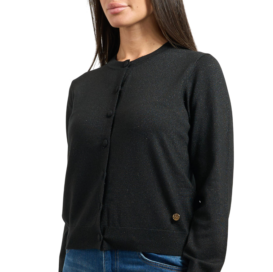 Yes Zee Maglia Cardigan 1039 M001 0801 Nero - dettaglio