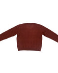Yes Zee Maglia Donna Scollo V Glitter Lavorata 1398 M019 0580 rosso borgogna - Vista Posteriore