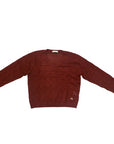Yes Zee Maglia Donna Scollo V Glitter Lavorata 1398 M019 0580 rosso borgogna - Vista Frontale