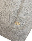 Yes Zee Maglia Donna Scollo V Glitter Lavorata 1398 M019 0809 grigio - Dettaglio Logo