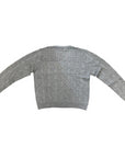 Yes Zee Maglia Donna Scollo V Glitter Lavorata 1398 M019 0809 grigio - Vista Posteriore