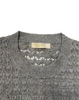 Yes Zee Maglia manica corta Donna Glitter Lavorata 1398 M019 grigio - Girocollo