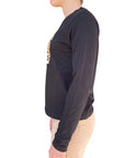 Yes Zee Maglietta Donna 1461 Brillantini - T-Shirt Nera Vista Laterale
