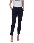 Yes Zee Pantalone Donna Chinos in Punto Milano 1016 P378 CE00 Blu - Vista Frontale